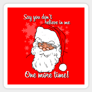 Funny Santa Claus Christmas Warning Meme Sticker